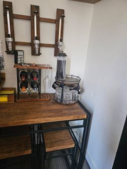 2 Stools, Table and Shot Dispenser