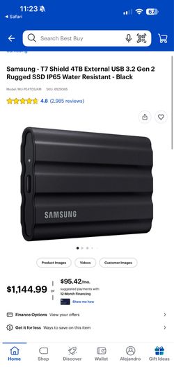 Samsung t7 shield 4tb