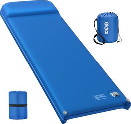 Memory Foam Camping Sleeping Pad, Foldable and Portable Self-Inflating Camping Mattress Pad, 9.5 R-Value Insulated & Quiet Sleeping Mat with Pillow, C