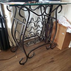 Wine Rack w/glass Top