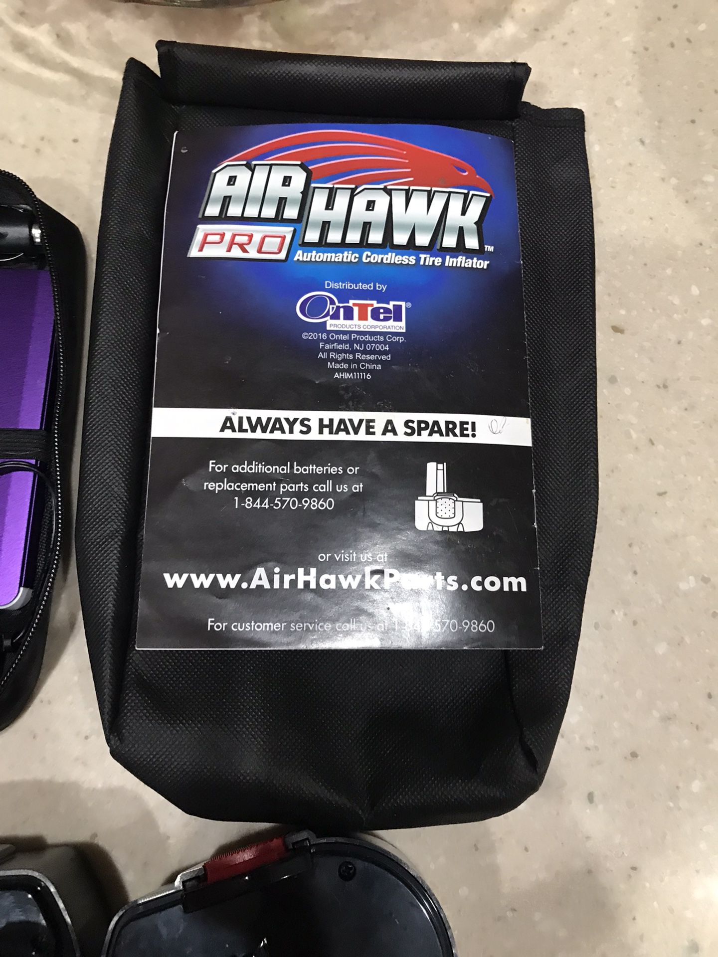 New Rechargable Airhawk Pro Automatic Tire Inflator