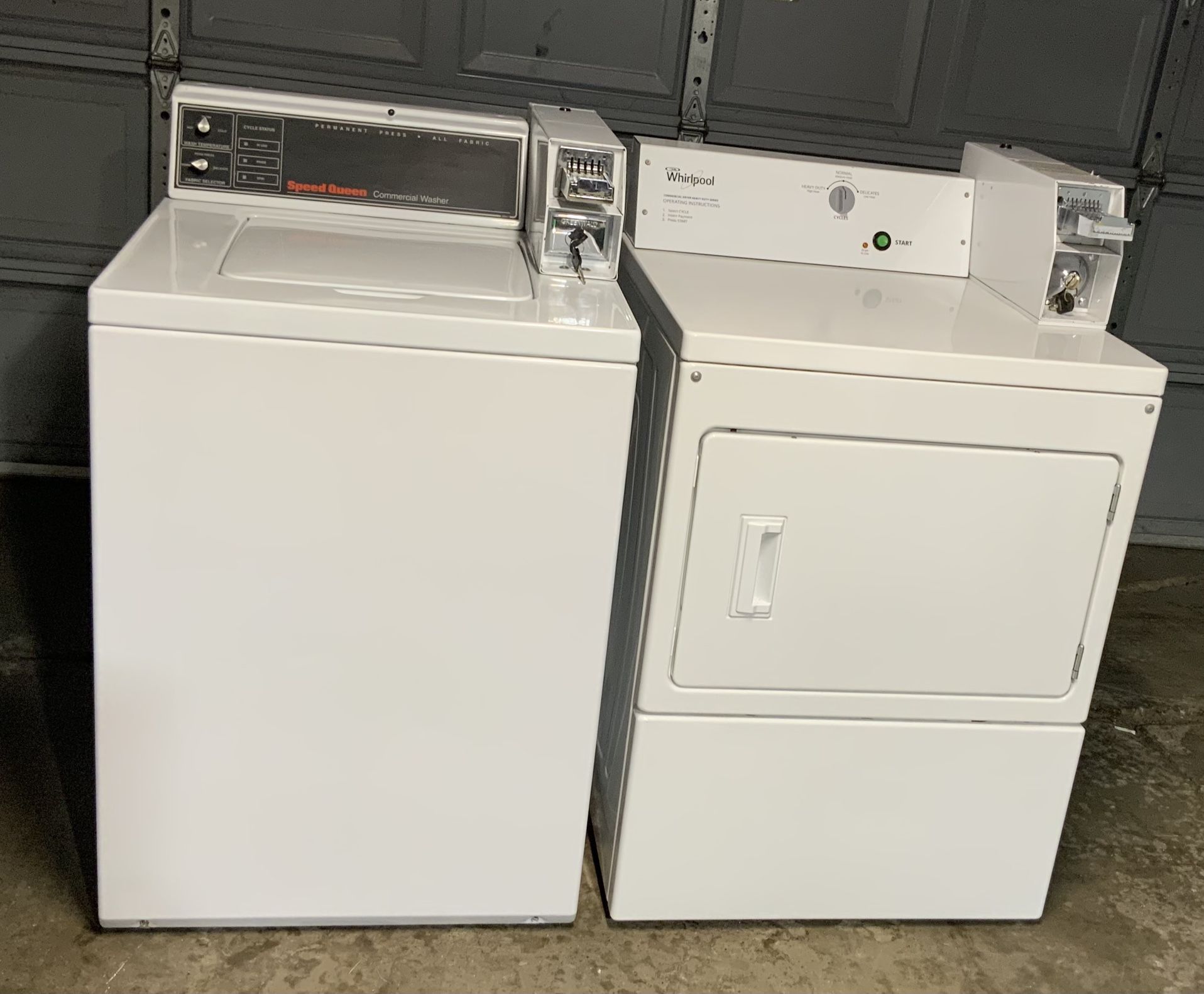 COIN OPERATED WASHER AND DRYER