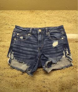 Women’s American Eagle Distressed Denim Jean Shorts Size 8