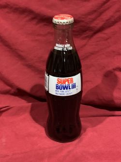 Coca-Cola Classic collector bottle. Super Bowl III. 1994 Edition.