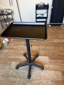 Salon equipment Set: Rolling Tray, Stool, and Ring Light