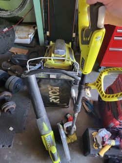 Ryobi lawn care kit
