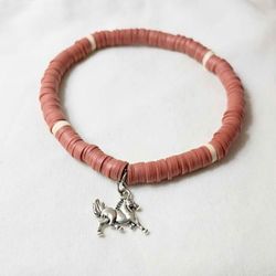 Clay Beaded Stretch Bracelet