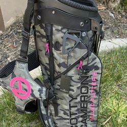 NWT SCOTTY CAMERON GALLERY STAND BAG Junior Youth Kids CAMO w PINK