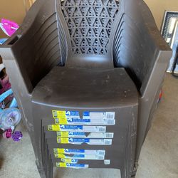 Plastic Stackable Chairs W/ Phone Holder