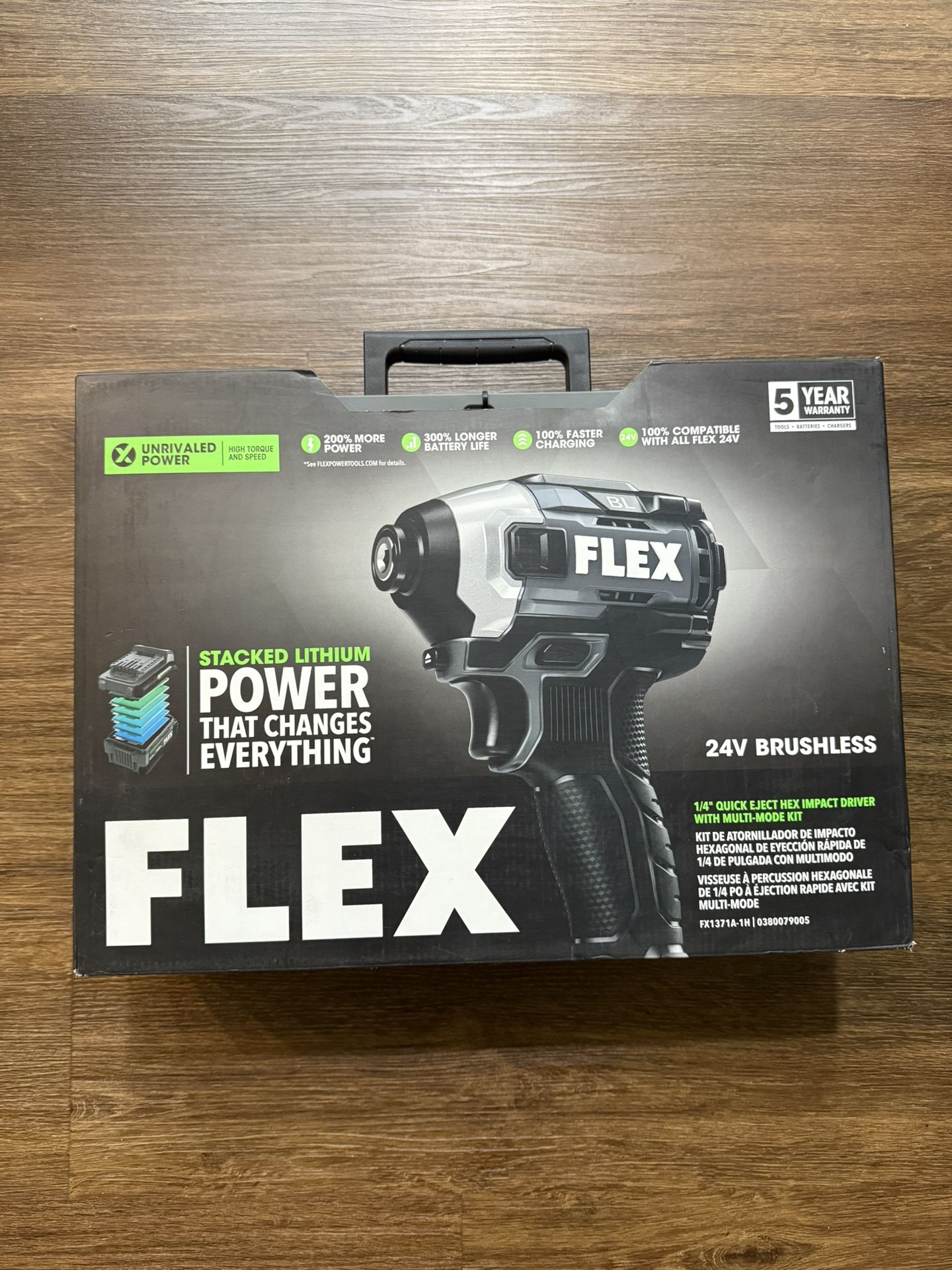 FLEX STACKED LITHIUM 24-volt 1/4-in Brushless Cordless Impact Driver with Battery, Charger and Case