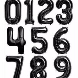  Number Foil Balloons 16" /Number/ Black/ #13