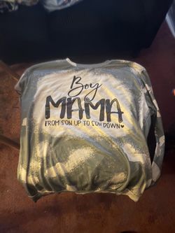 Boy Mama Bleached Camo Long Sleeve Shirt