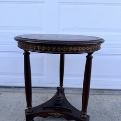 Wood side table