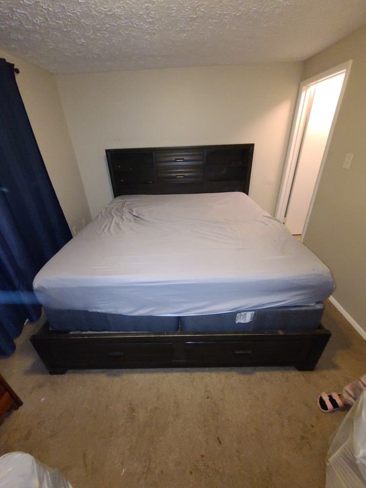 King Size Bed Frame And Box Springs for Sale in Frederick, MD OfferUp