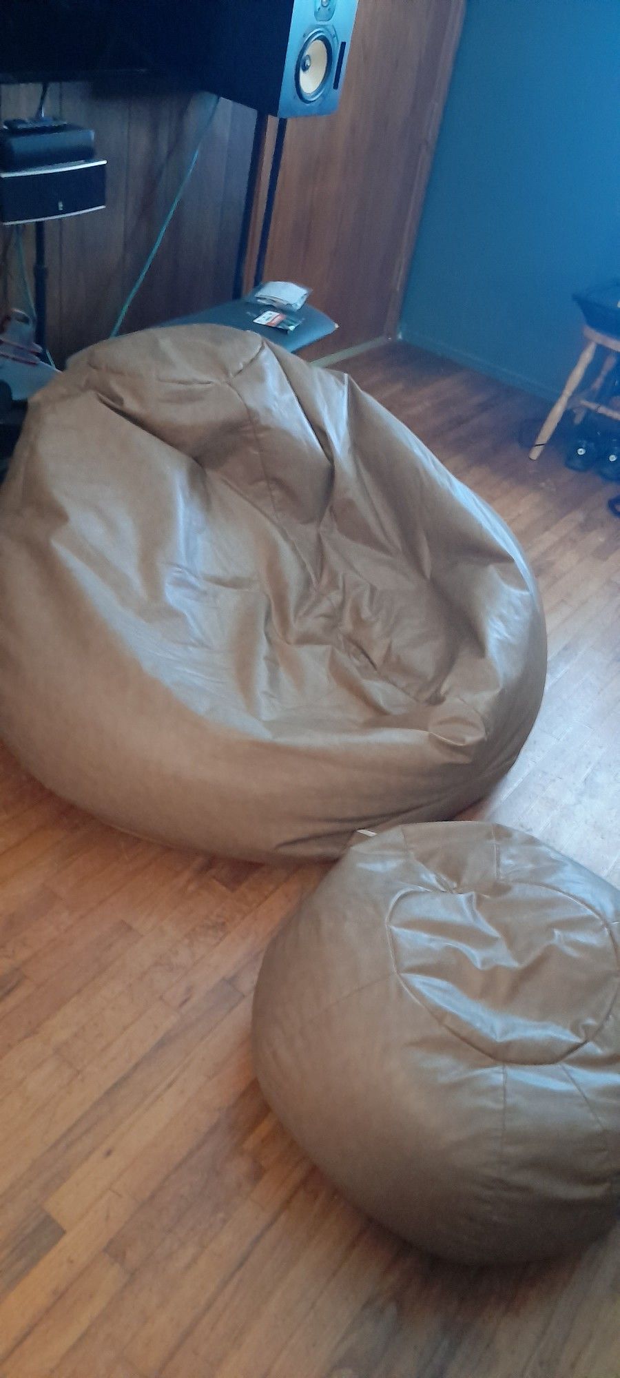 Oversized Beanbag Chair With Ottoman