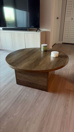 Round Wood Coffee Table