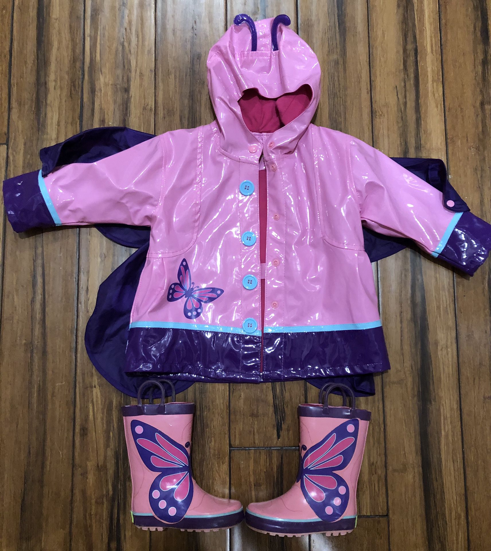 Toddler Girls Rain Coat Set 2t