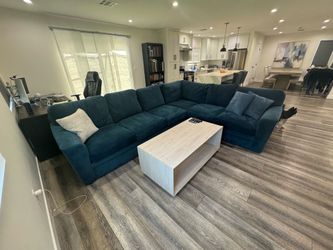 Teal sectional sofa