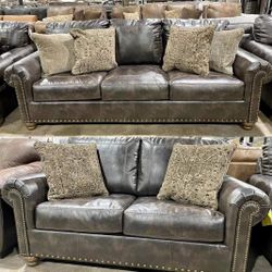 Nicorvo Coffee Sofa and Loveseat Finance and Delivery Available 