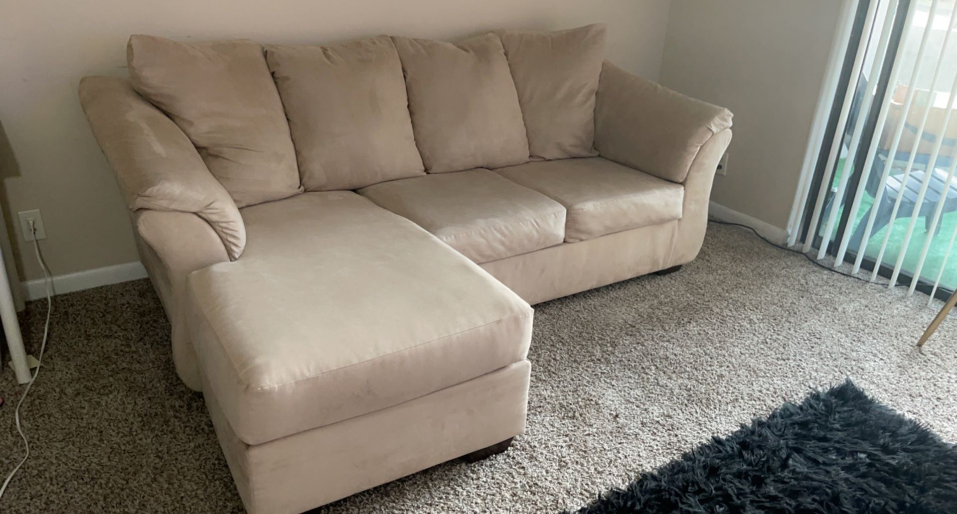 Beige Reversible Sectional