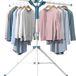 Tripod Clothes Drying Rack Folding Indoor, Portable Drying Rack Clothing and Height-Adjustable