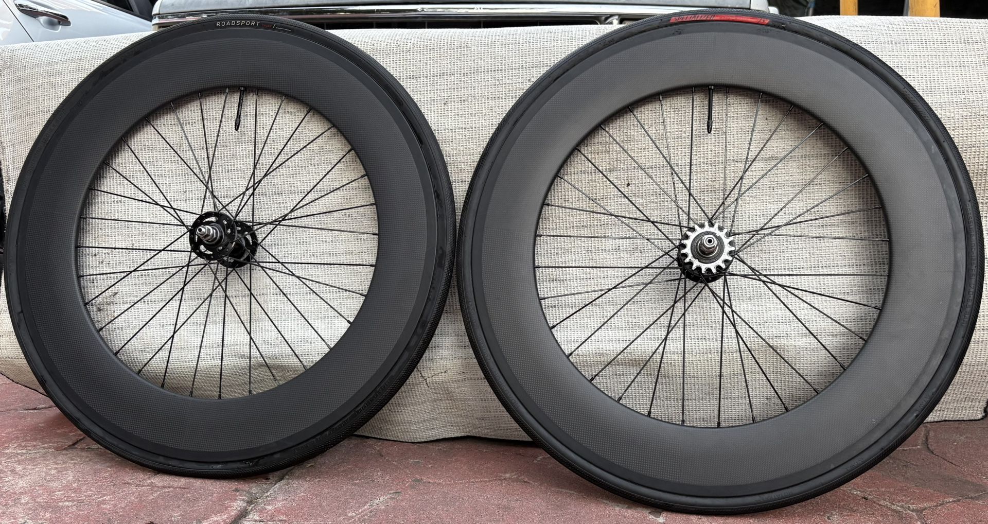 88mm Clincher Carbon fiber Track Wheelset