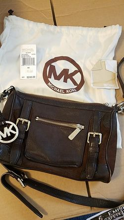 Authentic brown suede Michael Kors crossbody bag