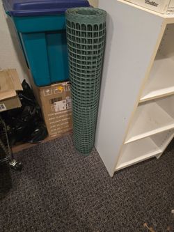 Green plastic fencing