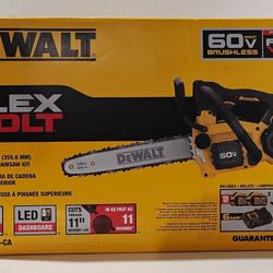 DEWALT 60V FLEXVOLT 14" Chainsaw Kit – 2 Batteries + Charger Included!