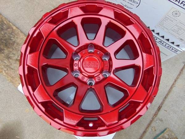 Brand New Candy Red 18X9 Black Rhino ROTOR Rims *6X5.5* *-18MM Offset*