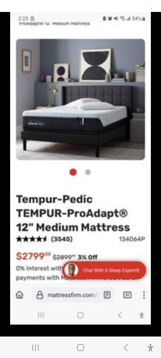 BARELY USED Tempurpedic Pro Adapt Twin XL Mattress for Sale in Elk