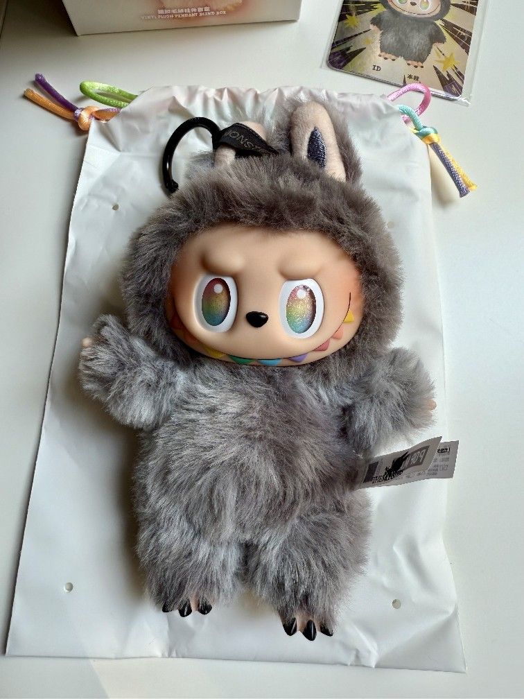 POP MART LABUBU THE MONSTERS BIG INTO ENERGY SERIES ID (SECRET VERSION) VINYL PLUSH PENDANT.