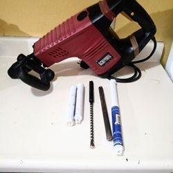 Chicago 62402. 15A   Demolition Hammer Corded With 2 New Bits & One Used This Hammer Just Been Serviced Internal Like New 