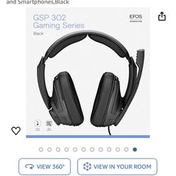 Sennheiser GSP 302 Gaming Headset with Noise-Cancelling Mic, Flip-to-Mute, Comfortable Memory Foam Ear Pads, Headphones