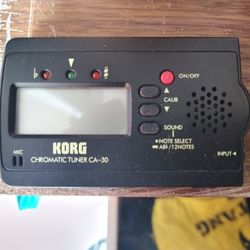 Korg CA-30 Chromatic Tuner - Handheld Digital Tuner for Guitar, Bass, & Orchestra