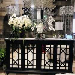 Large Mirrored Sideboard Credenza 
