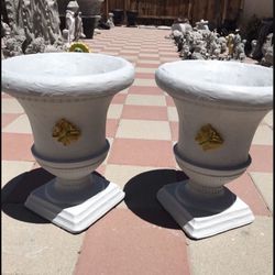 New Flower Pots Made Out Of Cement Perfect Gift 