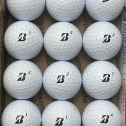 12 Bridgestone E12 White Golf Balls 5/4a Lot D198
