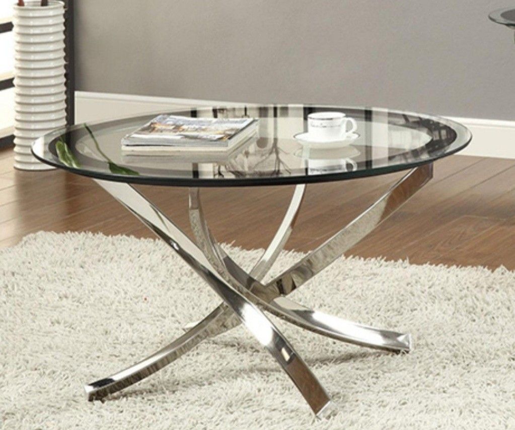 Spiral Glass Coffee Table 