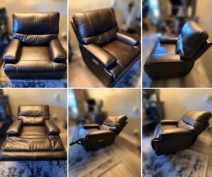Oversized Leather Recliner (Electric)