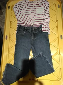 Girl jeans/size 4t genuine kids/ shirt/ size 5 Cherokee