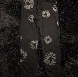 denim tear monochrome all black sweatpants size small