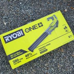 Ryobi ONE+ 18V 100 MPH 280 CFM Cordless Battery Variable-Speed Jet Fan Leaf Blower with 4.0 Ah Batte