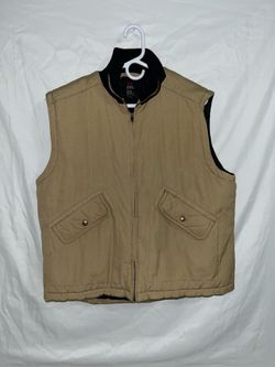 Desert Exile Tan Quilted Utility Workwear Vest