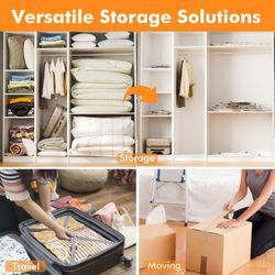 24 Pack Vacuum Storage Bags with Electric Pump, (5 Jumbo, 5 Large, 5 Medium, 5 Small, 4 Roll Up Bags) Space Saver Bag for Clothes, Mattress, Blanket, 