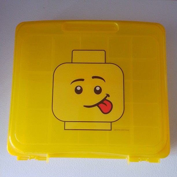 Lego Iris Storage Project Case Suitcase Box Yellow 12x13x3