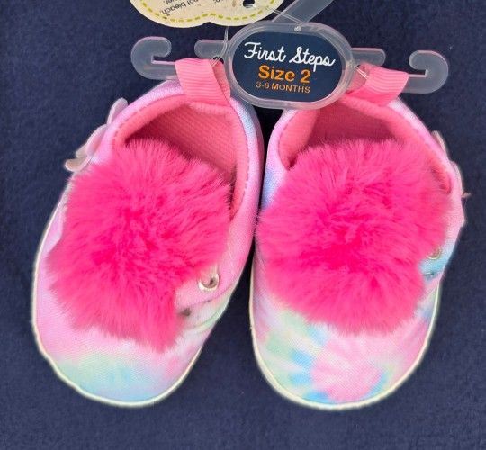 Adorable First Steps by Stepping Stones Baby Tie-Dye Sneakers - NWT - Sz 2