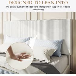 Brand new in the box bed, queen size has a stain.