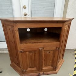 Rustic Pine Console Cabinet 