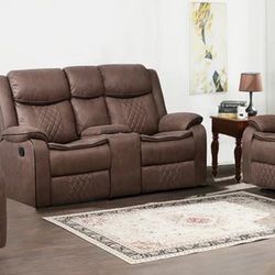 Weston Brown 3-Piece Reclining Living Room Set (Sofa Loveseat , Recliner , Sectional Options 